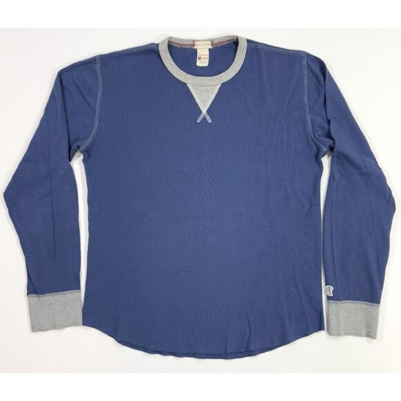 Champion x Todd Snyder Sportswear Mens Thermal Shirt Sz Medium Waffle Knit Crew - Picture 1 of 8